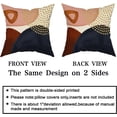 thumbnail image 4 of Abstract Boho Pillow Covers 18X18 In Aesthetic Navy Blue Burnt Orange Geometric Decorative Couch Pillow Cases Set of 2 Mid Century Modern Home Minimalist Decor for Room Bedroom Bed Cushion Outdoor, 4 of 6