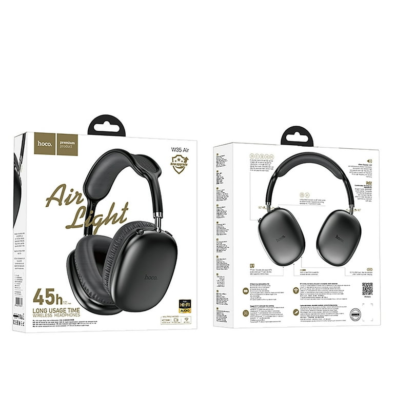 hoco. ワイヤレスヘッドホン ブラック HOCO Over-Ear Bluetooth Headphones Hybrid Active Noise