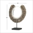 thumbnail image 4 of 12" x 15" Brown Shell Necklace Sculpture with Stand, by DecMode, 4 of 9