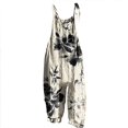 thumbnail image 1 of ManxiVoo Combinaison Confortable à Jambes Larges pour Femme Style Bohème Combishort Sans Manches Salopette Légère en Lin Tenue Décontractée de Détente Taille P Blanc, 1 of 4