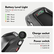 YOSE POWER Ebike Battery 48V 13Ah Down Tube Battery for 200-1000W Motor, Electric Bicycle Lithium-Ion Battery, Safe Lock, Led Indicator Light, with Base and Charger