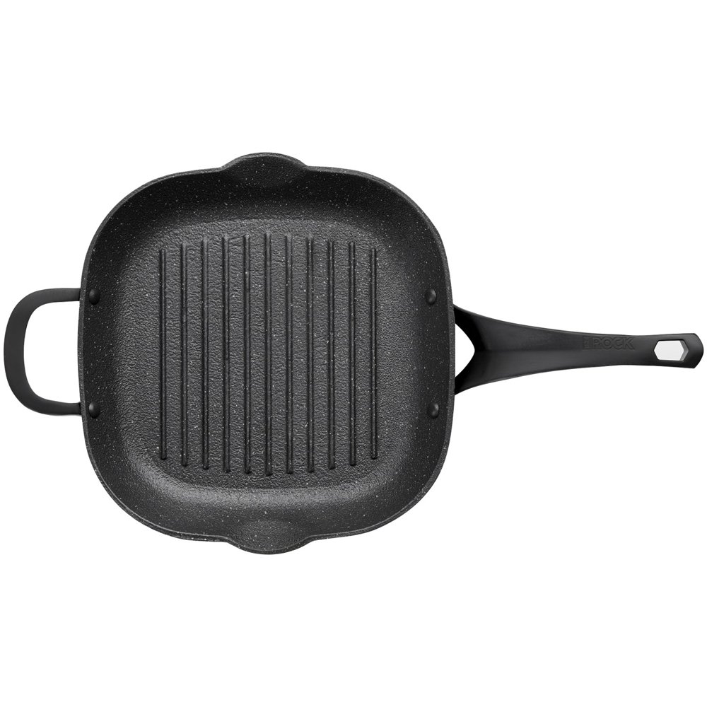 The Rock By Starfrit 0609030040000 The Rock By Starfrit 11" X 11" Cast Iron Grill Pan