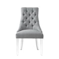 thumbnail image 5 of Inspired Home Gideon Linen Acrylic Leg Dining Chair Set of 2, Light Grey, 5 of 9