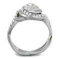 thumbnail image 3 of Silver Womens Ring Anillo Para Mujer 316L Stainless Steel Ring with Top Grade Crystal Poder, 3 of 4