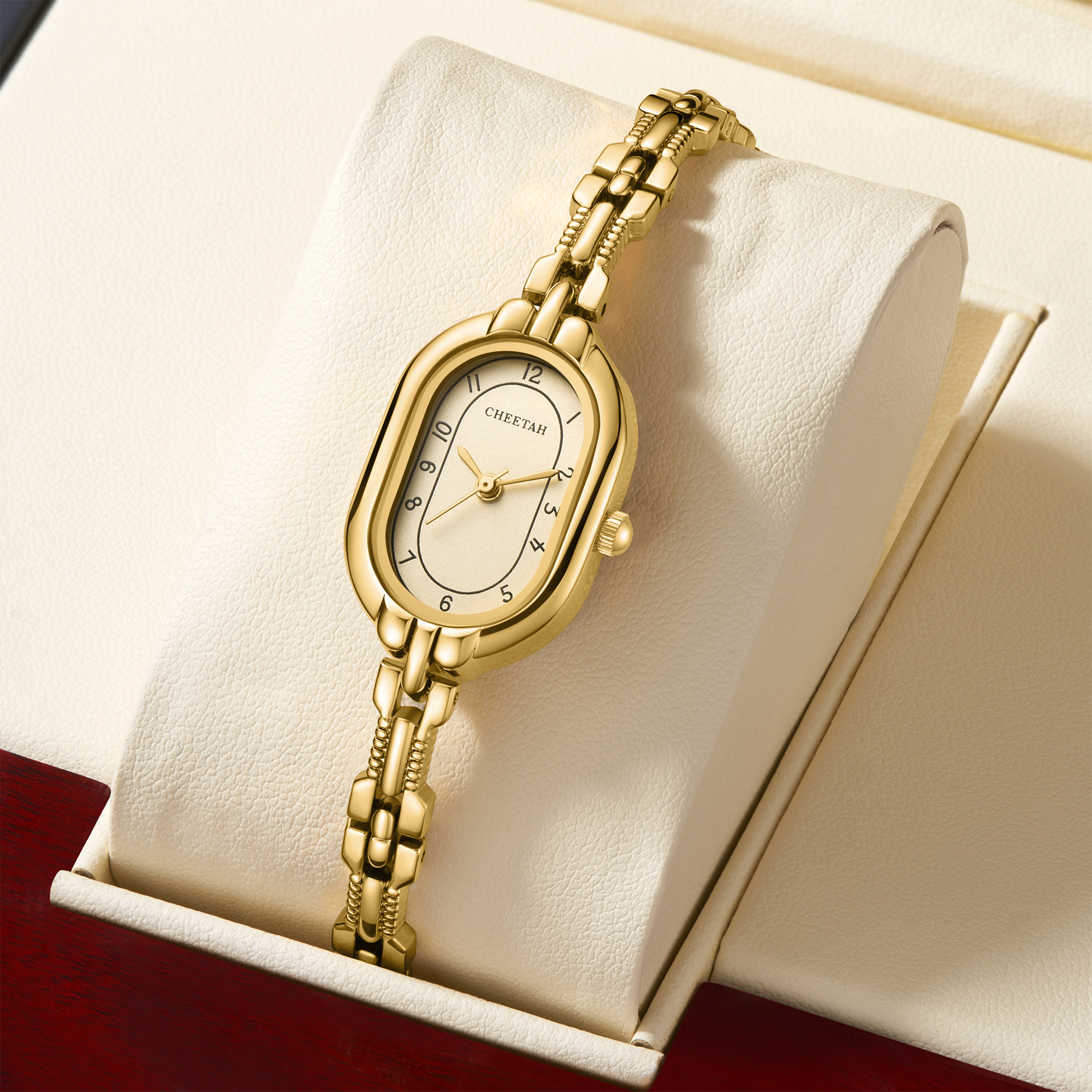 CHEETAH Women's Bangle Watch Small Vintage Bracelet, Easy Read Numeral Dial Waterproof