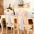 thumbnail image 5 of Pink Christmas Bow Chair Tie, Stretch Holiday Chair Tie for Party Dining Room Banquet Seat, Festive Home Decor, Elastic No Sew Removable Event Styling Accessory, 5 of 6