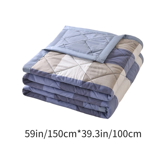 Ohufall Cooling Comforter Washed Cotton Throw Blanket Thin Quilt Embossed Summer Bedding Soft Breathable For Home Dormitory Gift Use Back To School
