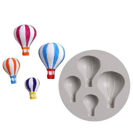 

niuredltd hot air balloon silicone mould fondant cake chocolate cookie decorating mould cake tools