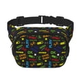 thumbnail image 1 of Fotbe Pixel Game Cangurera Cuadrada con Estampado de Doble Capa, Bolsa de Cintura Ajustable Mini para Hombres y Mujeres, 1 of 9