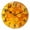 A020, variant on 10 Inch Wall Clock Battery Operated Square Clock for Office, Kitchen, Outdoor, Living Room, Orange-Yellow Gradient Hexagon Honeycomb