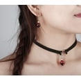 thumbnail image 2 of Vampire Blood Vial Drop Circle Wrapped Rope Choker Necklace for Women Halloween Holiday, 2 of 5