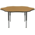 thumbnail image 3 of ECR4Kids 60in Flower Everyday T-Mold Adjustable Activity Table Oak/Black/Black - Super Leg, 3 of 8