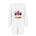 thumbnail image 4 of Pisexur Robes de Noël pour Femmes, Robe Chandail en Molleton à Col Rond Imprimé Verres de Vin Tendance, Robe de Fête Décontractée à Manches Longues, Robe de Vacances de Noël Mini Robe, 4 of 4