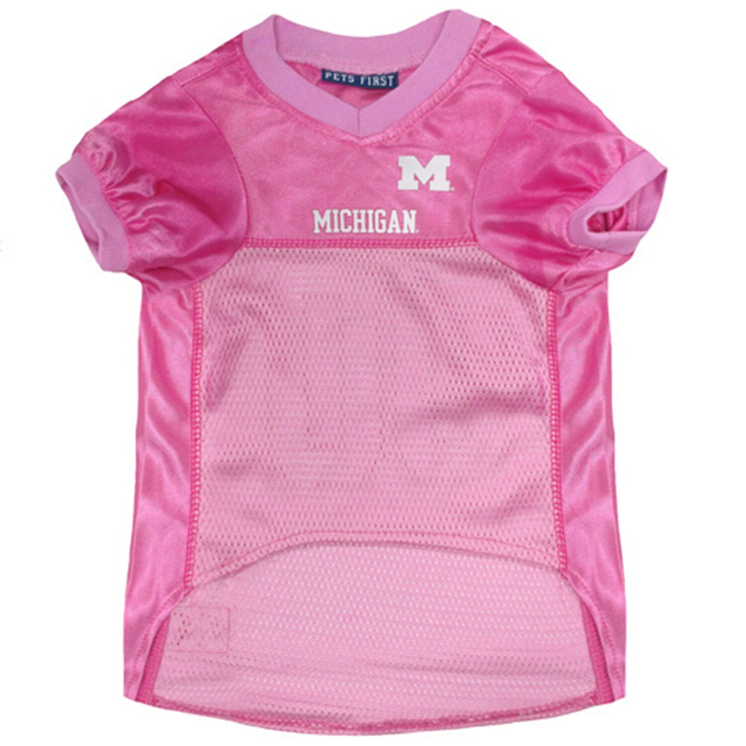 Pets First NCAA College Michigan Wolverines Pet Dog Pink Sport Jersey -  Extra Small 