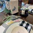 thumbnail image 5 of SPXUBZ Easter Placemats, Black and White Plaid Colorful Cross He is Risen 18x12 Inch Placemats for Family Table Holiday Decoration Placemat Set of 4, 5 of 5