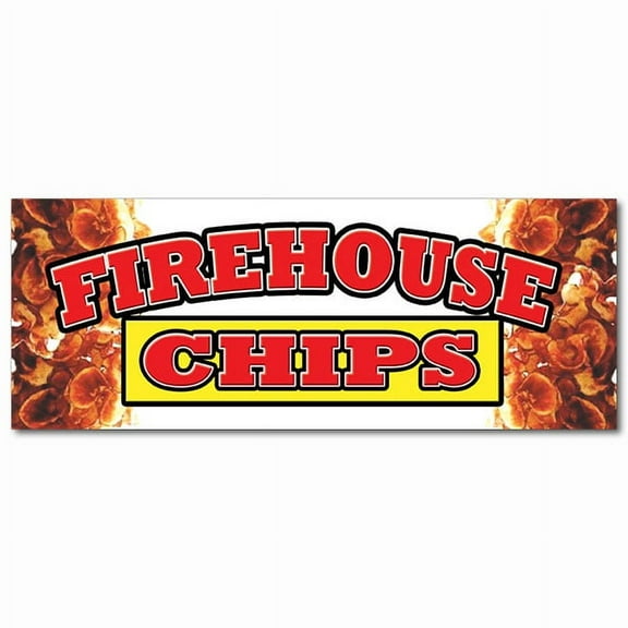48" FIREHOUSE CHIPS DECAL sticker chips restaurant snacks subs combo