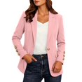 thumbnail image 6 of Breezora Women's Long Sleeve Single Button Blazer Work Suit Coat Casual Fall Office Jackets for Women, 6 of 7