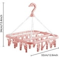 thumbnail image 2 of WarmHaven Clothes Drying Hanger with 32 Clips and Drip Foldable Hanging Rack (Light Pink), 2 of 14