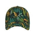 thumbnail image 2 of Daiia Jungle Leopard Yellow print Baseball Cap Men Women Golf Dad Hat Adjustable Original Classic Low Profile Hat Unconstructed Plain Cap, 2 of 9