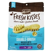 Merrick Fresh Kisses Grain-Free Mint Breath Strips Large Double-Brush Dental Treats 7 Ct
