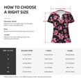 thumbnail image 5 of Naloa Lilies Flowers Print T-Shirts Short Sleeve V Neck Tees for Women Fashion Tops Trendy Lightweight Soft Casual Summer Outfits Clothes, 5 of 5
