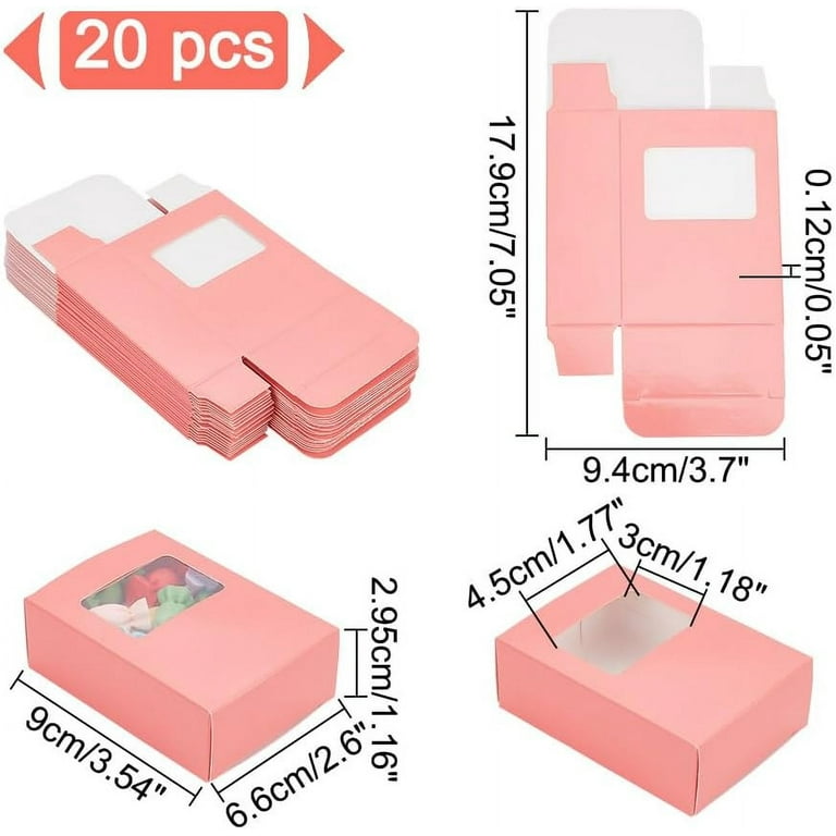 SULALIN 20Pack Rectangular Paper Gift Boxes With Lids, Black Drawer Box For Presents,Diy Handmade Gift Wrap Packaging Box,7"x4.7"x 1.6 "(black