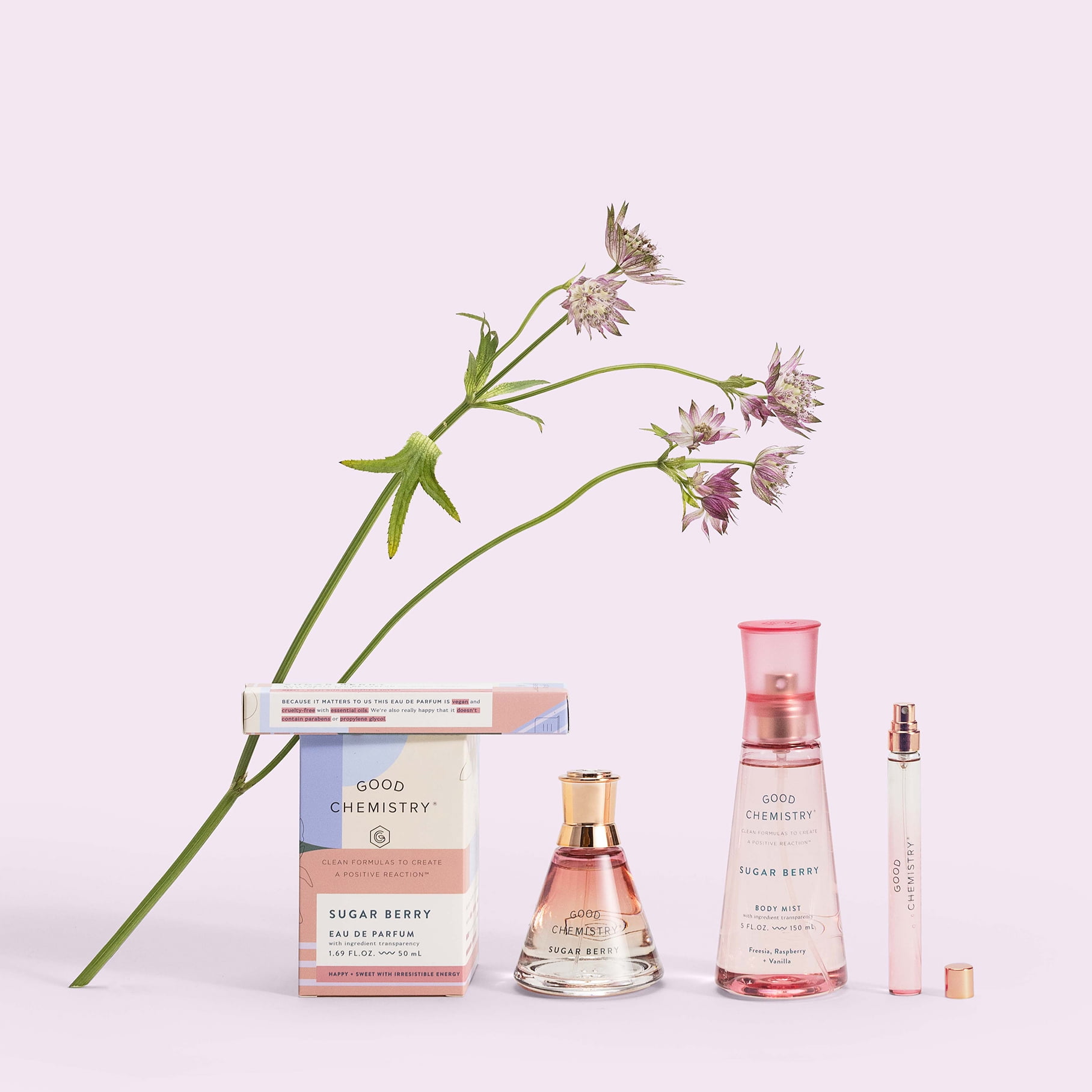 Good Chemistry Eau De Parfum Sugar Berry, Playful Sweet Fragrance with Freesia, Raspberry, Vanilla, 1.69 fl oz