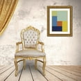 thumbnail image 3 of Grayscale 12x14 Gold Ornate Wood Framed with Double Matting Museum Art Print Titled - Bright Blocks I, 3 of 4