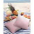thumbnail image 3 of Outdoor Waterproof Throw Pillow Covers Set of 2 Ombre Pink Decorative Pillowcases Square Outdoor Pillows Cushion Case 18x18 Inch Gradient Milky White Patio Pillows for Couch Sofa Bed Garden, 3 of 7