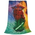 thumbnail image 2 of Manta de dibujos animados de Yoda para niños y niñas, súper suave, acogedora y cálida, manta de felpa, mantas de franela ligeras y difusas para sofá, cama, viajes y regalos de campamento, 50 "x 40", 2 of 8