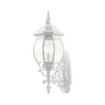 thumbnail image 5 of Livex Lighting Frontenac 3-Light Metal Outdoor Wall Lantern in Textured White, 5 of 11