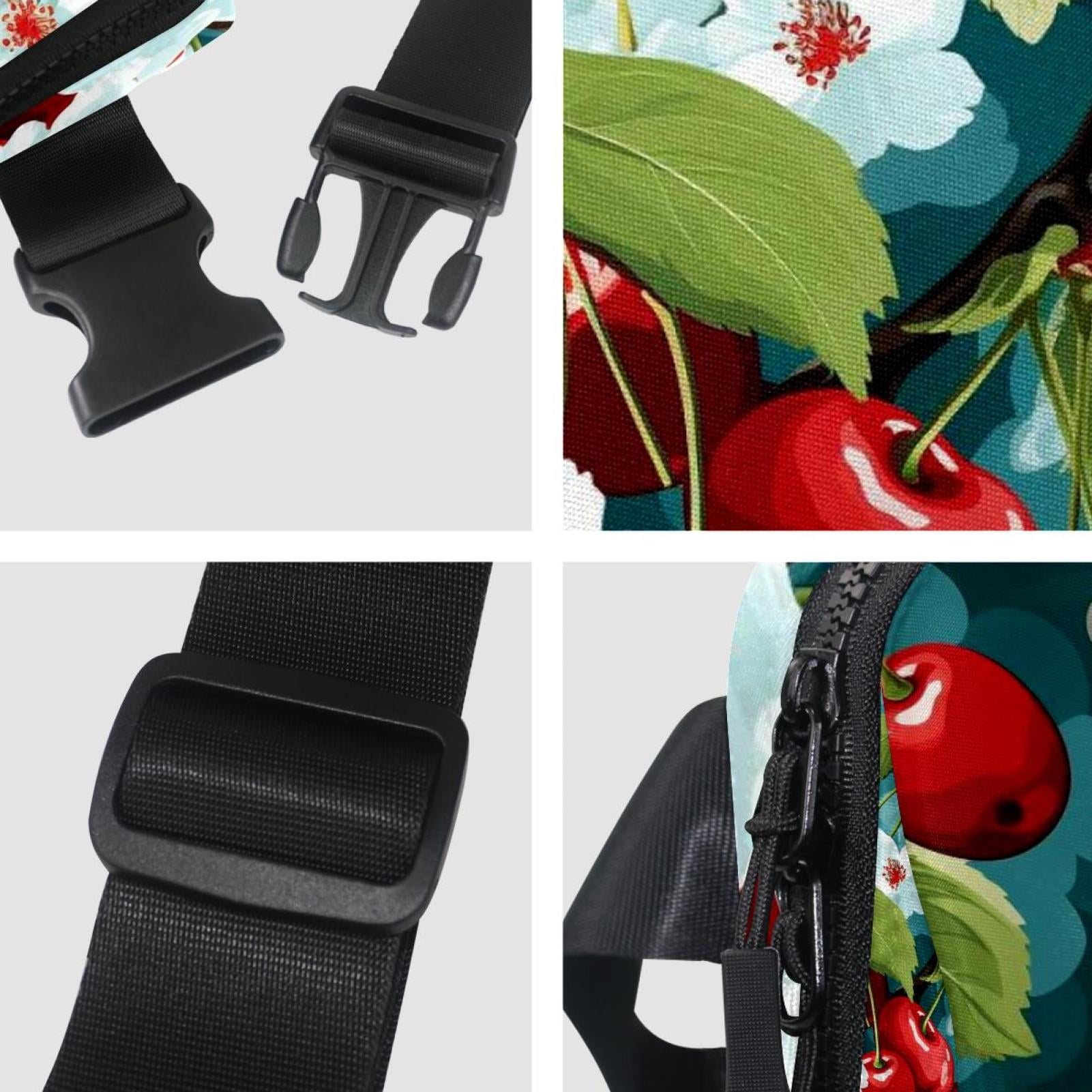 Cherry Adjustable Lightweight Fanny Pack with Extension Strap - Unisex Belt Bag and Crossbody Bag