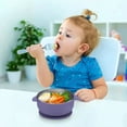 thumbnail image 3 of erfcxs Silicone And Stainless Steel Baby Bowl With Suction Cups Scalding Food Container And Spill Proof Design Suitable For Baby Self Feeding, 3 of 3
