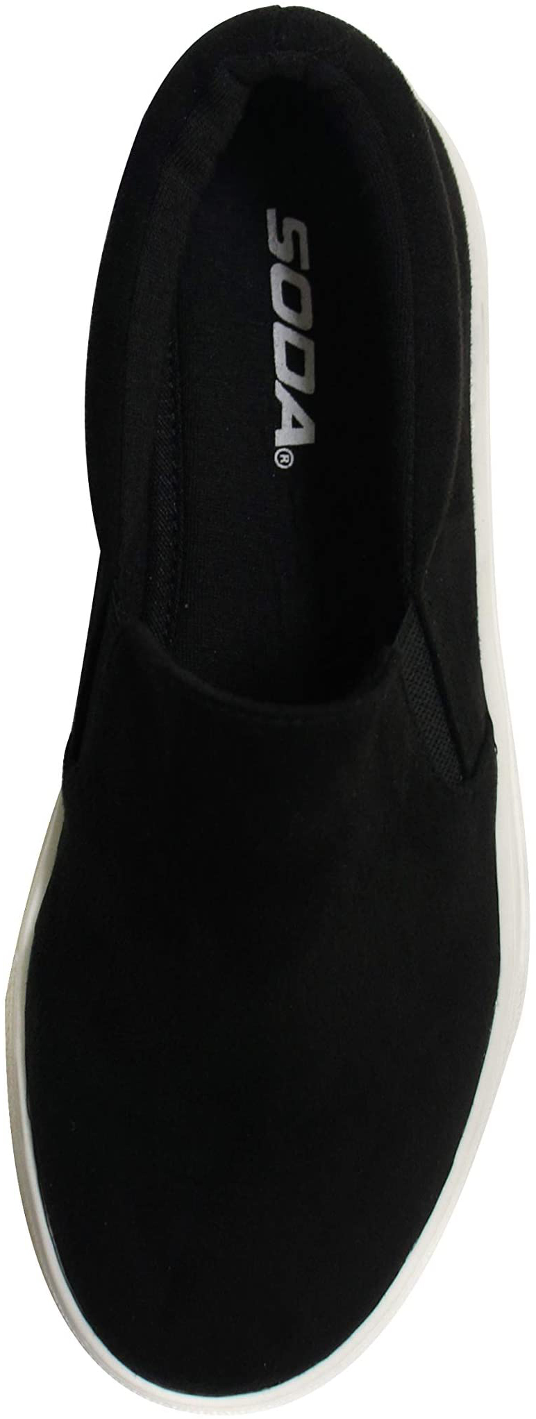 Soda Flat Women Shoes Slip On Loafers Casual Sneakers Memory Foam Insoles Hidden Platform / Flatform Round Toe HIKE-G Black Suede 10 - image 3 of 3