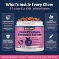 thumbnail image 6 of POLHIDE Yeast Probiotic Chews for Dogs, Itch Relief Sensitive Skin and Gut Health Support, 3 Billion CFU, Meat Flavor, 120 Count, 6 of 9