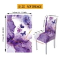 thumbnail image 6 of TSOVTHRID Violet Butterfly Marble Print 7 Pcs Dining Chair Covers and Tablecloth Set, Stain Resistant Table Cloth Dining Chair Slipcovers for Holiday Festival Decoration, 6 of 6
