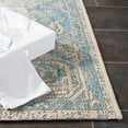 thumbnail image 5 of SAFAVIEH Beach House Diggory Medallion Indoor/Outdoor Area Rug, Aqua/Cream, 6'7" x 9'2", 5 of 10