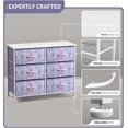 thumbnail image 4 of Songqin Dresser with 6 Drawers Fabric Storage Tower Organizer – Steel Frame, Wood Top, Easy Pull Bins for Bedroom, Closet, Hallway, Office-Purple Tie Dye, 4 of 13