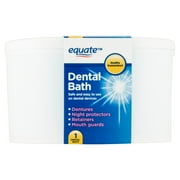 Equate Dental Bath for Dentures, Retainers, and Mouth Guards, 1 Count