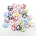 thumbnail image 5 of Huanledash 50Pcs Paw Footprint Wooden Button Sewing Scrapbooking Cards Craft DIY Decoration, 5 of 8