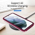 thumbnail image 6 of Jiahe Cover For Samsung Galaxy S22 6.6 inch Case,Slim Shockproof Soft TPU Bumper Hard PC Back Dual Layer Protection Cover,Support Wireless Charging,Pink, 6 of 7