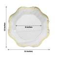thumbnail image 4 of BalsaCircle 6 Clear Gold 13" Acrylic Wooden Textured Round Elegant Acrylic Beach Charger Plates, 4 of 8