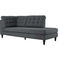 thumbnail image 2 of Modway Empress Upholstered Polyester Fabric Right Facing Chaise in Gray, 2 of 5