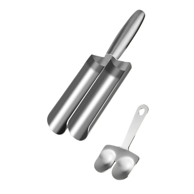 Food ClipsMeatball Maker Tool Quadruple Kitchen Meatball Maker Easy Stainless Steel Meatball Making Spoon With Cutting For Manual Meatball Lovers
