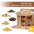 thumbnail image 7 of Wooden Squirrel Feeder with Water Bowl, Large Capacity Squirrels Feeders for Outside, Sturdy Construction, No Assembly Lovely Chipmunk Feeder for Corn, Peanuts, Nuts, Chestnuts (Brown-1pk), 7 of 7