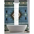 thumbnail image 5 of Southwest Ethnic Style Sheer Curtains 108 Inch Long 2 Panels, BlueTribe Retro Geometric Light Filtering Rod Pocket Semi Sheer Curtains, Sheer Voile Drapes for Living Room Bedroom, 52"x108", 5 of 5