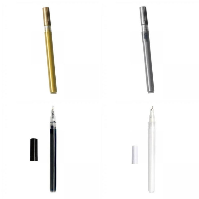 4 Bolígrafos de para Decoración de Uñas de Secado Rápido para Pintura DIY, Línea Fina de Uñas Sunnimix Bolígrafo de grafiti para decoración de uñas