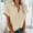 Khaki, variant on Kayannuo Blouses for Women Clearance Tee Shirts for Women Valentine's Day Fashion Woman Causal Button Solid Blouse Short Sleeve T-Shirt Summer Tops