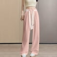 thumbnail image 4 of Bixock Women Fall and Winter Clothes,Women Casual Pants,Women's Elastic-Waist High-Waisted Drying Casual Wide-Leg Sports Pants, 4 of 5