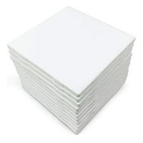 4x4 White Glossy Finish Ceramic Subway Tile Shower Walls Backsplash Made in USA (12.5SF Full Box 100PCS)